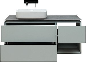 Тумба с раковиной Allen Brau INFINITY 120 папирус матовый для ванной в интернет-магазине Sanbest