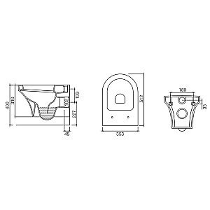 Унитаз подвесной Gural Vit SOLE SO28DAK00 купить в интернет-магазине Sanbest