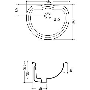 Раковина встраиваемая Migliore Bella 46 20602 белая купить в интернет-магазине Sanbest