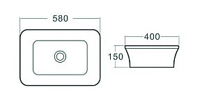 Раковина SantiLine 58 SL-2105 белая купить в интернет-магазине Sanbest