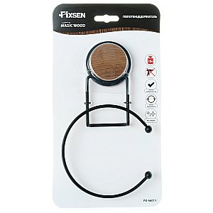 Полотенцедержатель Fixsen Magic Wood FX-46011 черный/светлое дерево купить в интернет-магазине сантехники Sanbest