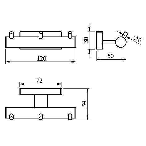 Крючок Langberger Alster 10933B купить в интернет-магазине сантехники Sanbest