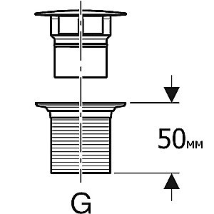 Донный клапан Geberit 152.050.21.1 глянцевый хром купить в интернет-магазине сантехники Sanbest