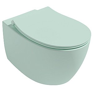 Унитаз подвесной Isvea Sentimenti Neo 10AR02010SV-2T мятно-зеленый матовый, безободковый купить в интернет-магазине Sanbest