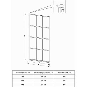 Шторка для ванны Veconi Palau PL77R-70-01-C6 70x150 купить в интернет-магазине Sanbest