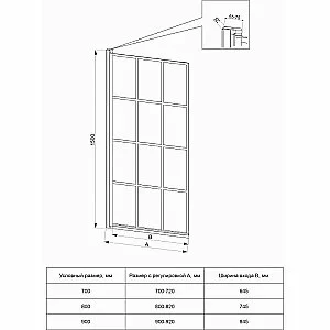 Шторка для ванны Veconi Palau PL77R-70-01-C6 70x150 купить в интернет-магазине Sanbest
