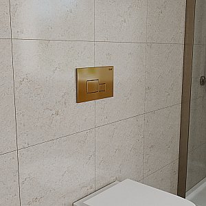 Кнопка для инсталляции D&K Quadro DB1519003 золото матовое купить в интернет-магазине сантехники Sanbest