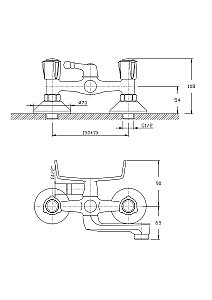 Смеситель для ванны Rush Pioneer PI7950-44 купить в интернет-магазине сантехники Sanbest