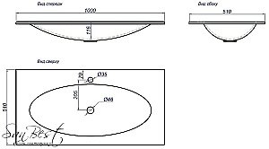 Тумба с раковиной Clarberg Papyrus wood 100 для ванной в интернет-магазине Sanbest