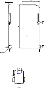 Душевая система Bravat ARC D224K-ENG черная купить в интернет-магазине сантехники Sanbest
