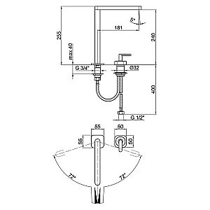 Смеситель для раковины Webert Living LV830702015 купить в интернет-магазине сантехники Sanbest