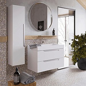 Пенал Aqwella Cube 30 CUB0503W белый для ванной в интернет-магазине сантехники Sanbest