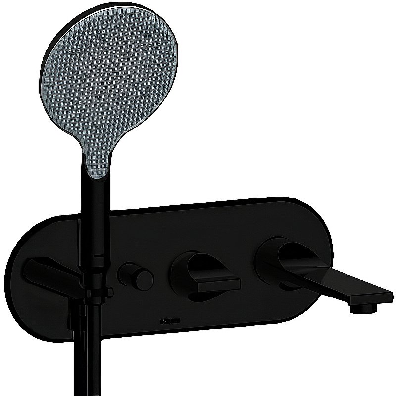 Смеситель для ванны Bossini Apice Z00557.073 черный купить в интернет-магазине сантехники Sanbest