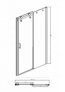 Душевая дверь Bravat WAVE BD120.4102S купить в интернет-магазине Sanbest