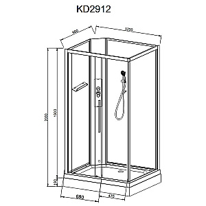 Душевая кабина AvaCan KD Серия KD2912N 120х90 без крыши купить в интернет-магазине Sanbest