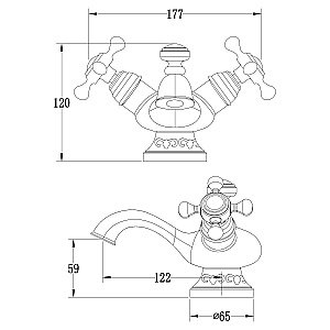Смеситель для раковины Lemark Jasmine LM6646B купить в интернет-магазине сантехники Sanbest