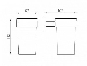 Стакан для зубных щеток ABBER Pol 316 AA1960BRG розовое золото брашированное купить в интернет-магазине сантехники Sanbest