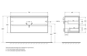 Тумба с раковиной Belbagno ETNA 121 BL белая для ванной в интернет-магазине Sanbest