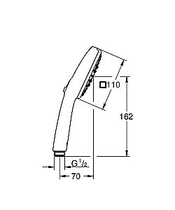 Душевая лейка Grohe Tempesta Cube 110 27572003 хром купить в интернет-магазине сантехники Sanbest