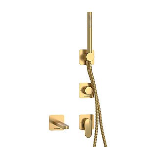 Смеситель для ванны WasserKRAFT Havel SET2855 золото матовое купить в интернет-магазине сантехники Sanbest