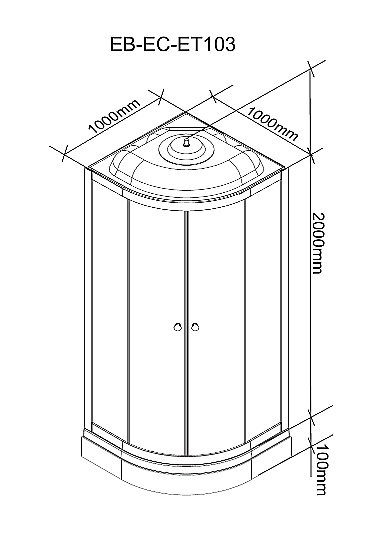 Душевая кабина Parly Effect EF1031, тропический душ, противоскользящее покрытие купить в интернет-магазине Sanbest