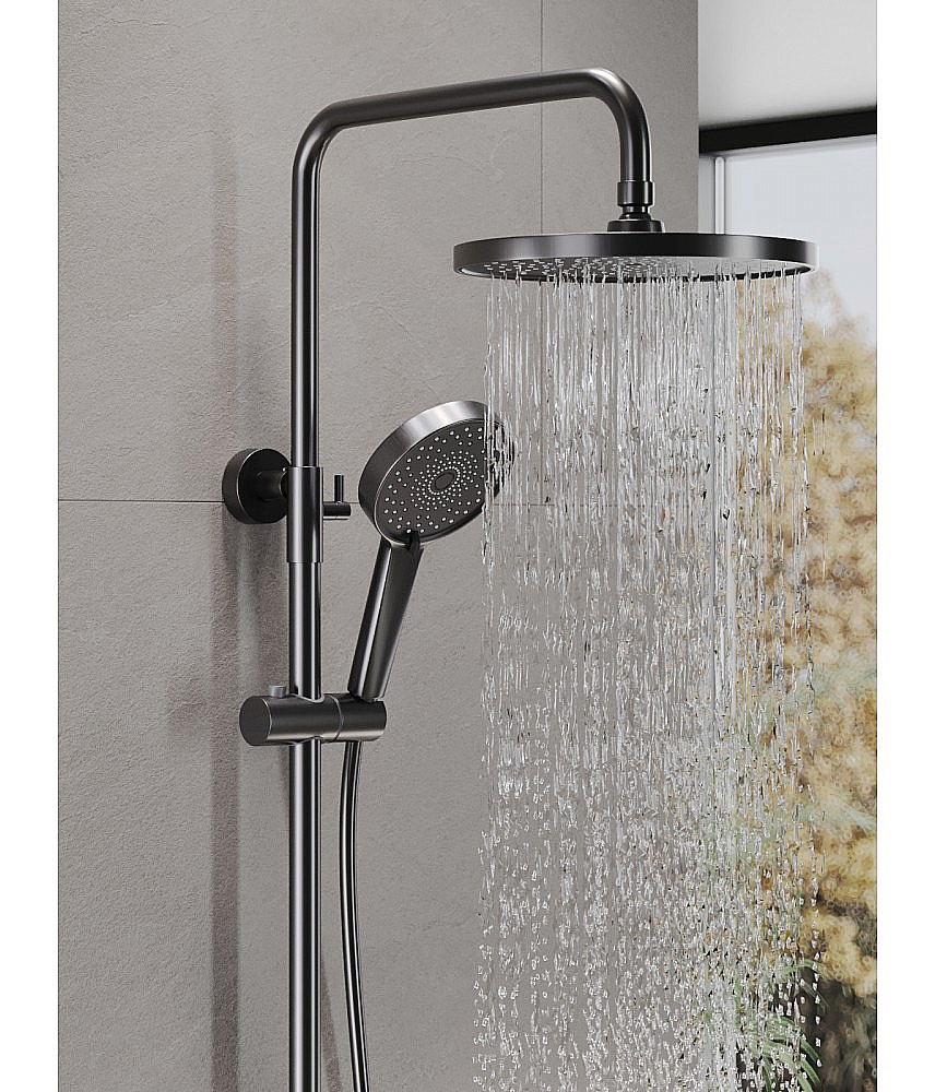 Душевая система Agger Sweet A2791255 оружейная сталь матовая купить в интернет-магазине сантехники Sanbest