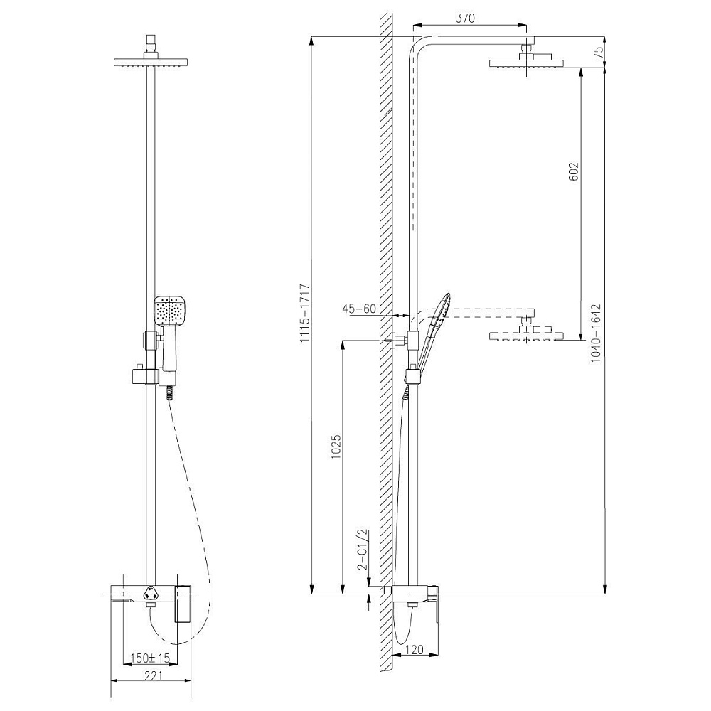 Душевая колонна Lemark Tropic LM7005C купить в интернет-магазине сантехники Sanbest