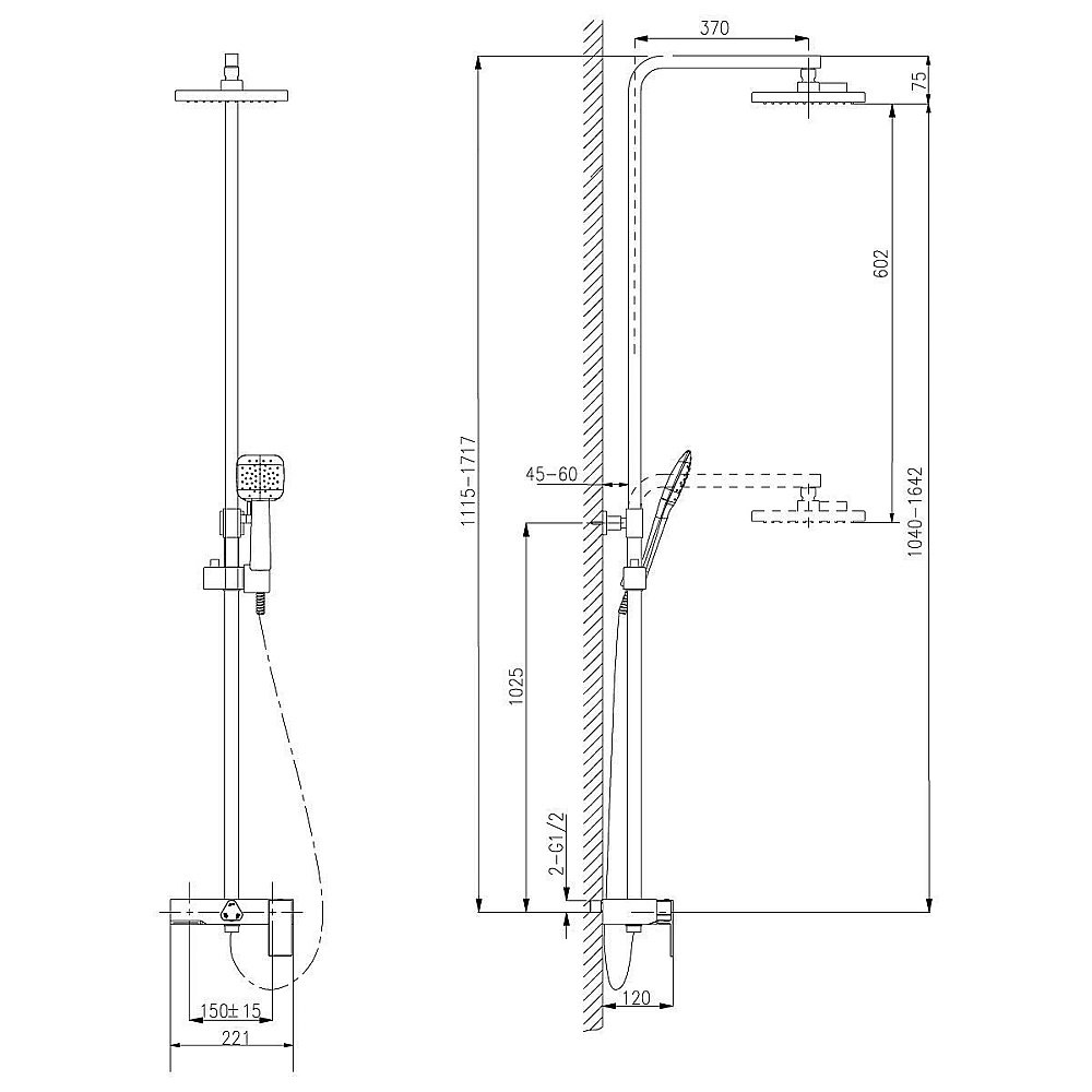 Душевая система Lemark Tropic LM7005C купить в интернет-магазине сантехники Sanbest