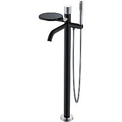 Смеситель для ванны Boheme Stick 129-BCR.2 черный/хром купить в интернет-магазине сантехники Sanbest