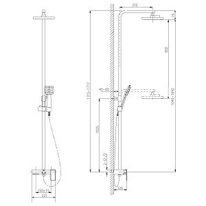 Душевая колонна Lemark Tropic LM7005C купить в интернет-магазине сантехники Sanbest