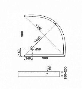 Поддон Good Door Плуто 90x90 Белый купить в интернет-магазине Sanbest