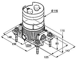 Встраиваемый механизм Kludi 88088 купить в интернет-магазине сантехники Sanbest