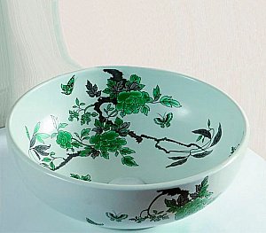 Раковина Elghansa 40,5 EG4030-T46 белая с декором купить в интернет-магазине Sanbest