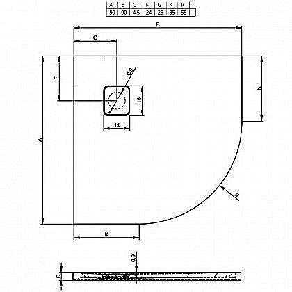 Душевой поддон Riho Basel 451 90x90 D005047005 белый купить в интернет-магазине Sanbest
