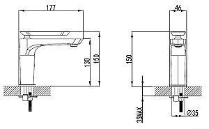 Смеситель для раковины Bien Hermes Хром купить в интернет-магазине сантехники Sanbest