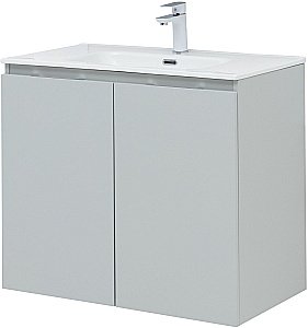 Тумба с раковиной Aquanet Алвита New 277528 80 серый для ванной в интернет-магазине Sanbest