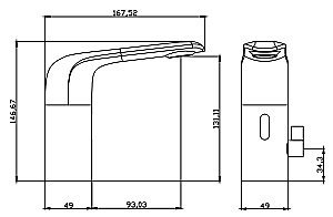 Смеситель для раковины Rush Tinos TI3732-11 хром купить в интернет-магазине сантехники Sanbest