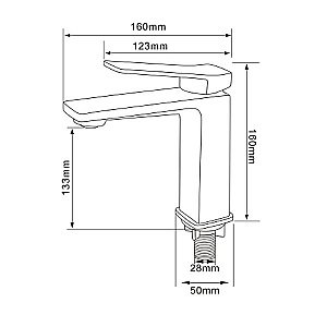 Смеситель для раковины Comforty FC071A-CKBT белый купить в интернет-магазине сантехники Sanbest