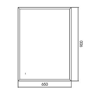 Зеркало ABBER See AG6110SC-0.65 65x90 черный в ванную от интернет-магазине сантехники Sanbest