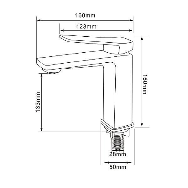 Смеситель для раковины Comforty FC071A-CKBT белый купить в интернет-магазине сантехники Sanbest
