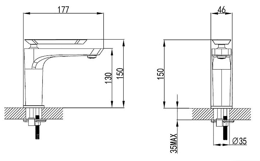Смеситель для раковины Bien Hermes Хром купить в интернет-магазине сантехники Sanbest