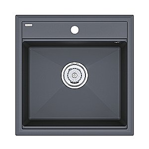 Кухонная мойка Paulmark STEPIA 50 + коландер ADVANCE PM115051-AN+A375-BS антрацит купить в интернет-магазине сантехники Sanbest