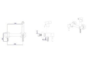 Гигиенический душ Rush Melos SUS1101-99Grey графит купить в интернет-магазине сантехники Sanbest