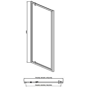 Душевая дверь Aquatek Ария 100 AQ ARI PI 10020CH стекло прозрачное/профиль хром купить в интернет-магазине Sanbest