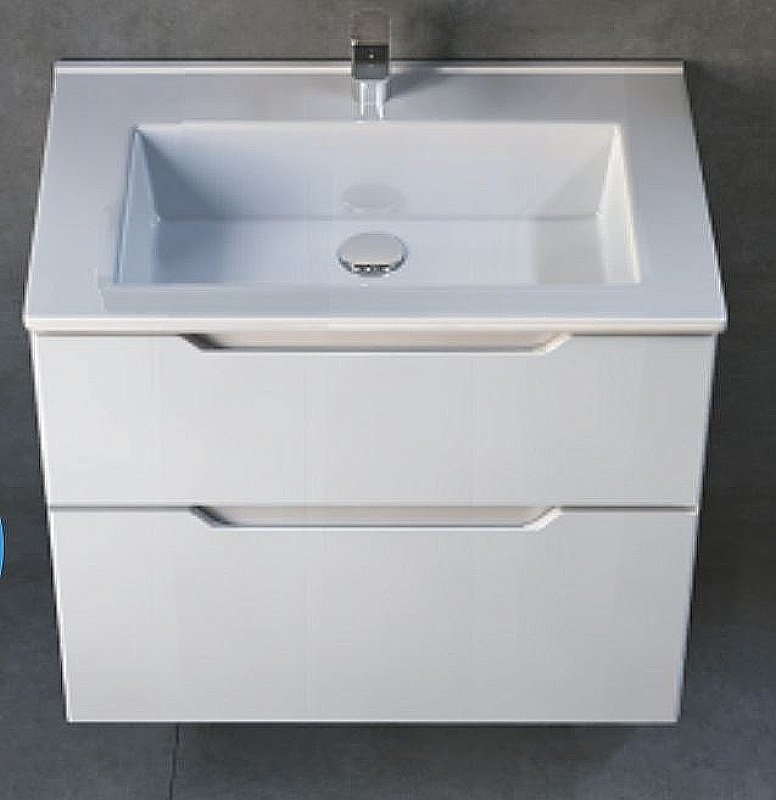 Тумба с раковиной Jorno Slide 65 белая для ванной в интернет-магазине Sanbest