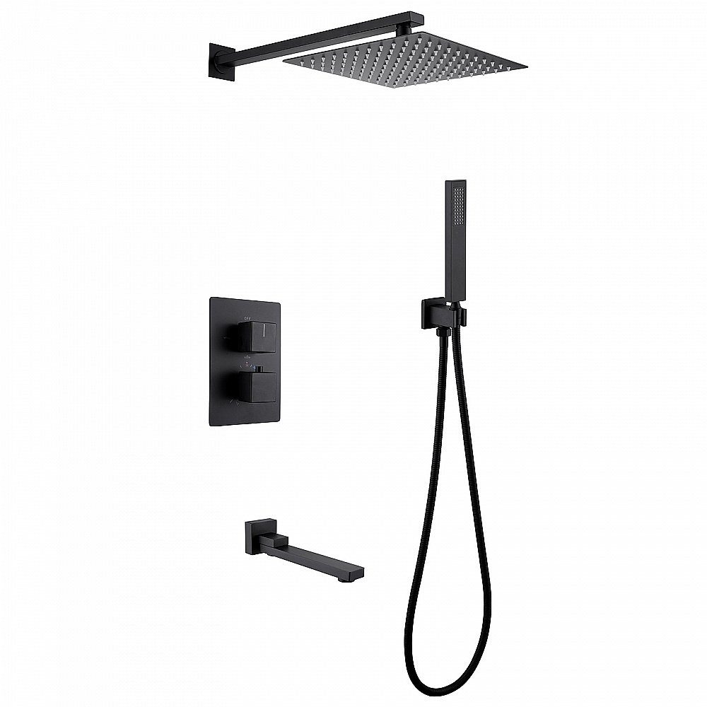 Душевая система ABBER Daheim AF8250B черная матовая купить в интернет-магазине сантехники Sanbest