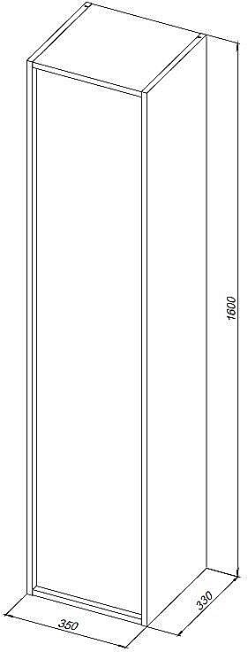 Шкаф-пенал Aquanet Lino (Flat) 35 белый глянец для ванной в интернет-магазине сантехники Sanbest