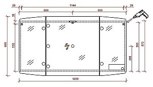 Зеркальный шкаф Pelipal Cassca CS-SPS05 120 Белый купить в интернет-магазине сантехники Sanbest