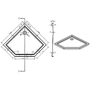 Душевой поддон Loranto CS-22113 100х100 белый купить в интернет-магазине Sanbest