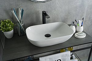 Раковина накладная Gid Geometrico 51 N9447 51157 белая купить в интернет-магазине Sanbest